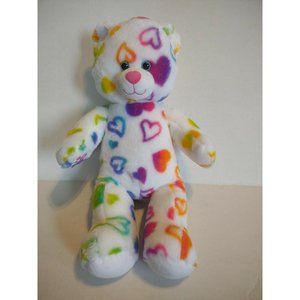 Build-a-Bear Workshop Rainbow Hearts Teddy Bear 17'' Perfect